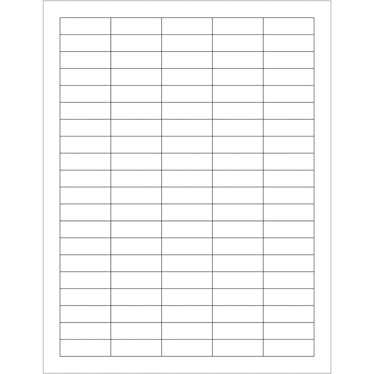 1 1/2 x 1" White Rectangle Laser Labels - Master Case 50000/Case