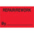1 1/4 x 2" - "Repair/Rework By" (Fluorescent Red) Labels 500/Roll