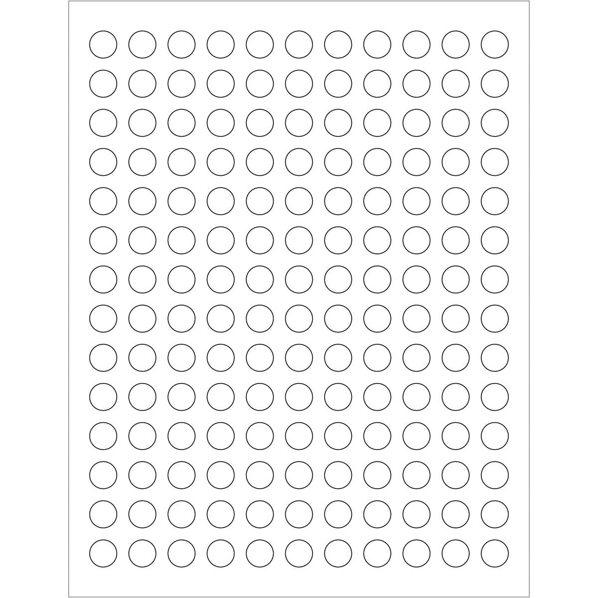 1/2" White Circle Laser Labels 15400/Case