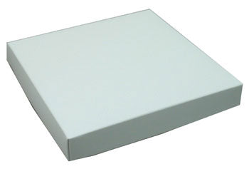 7-3/4 x 7-3/4 x 1-1/8 White 16 oz. (1 lb.) Square Candy Box LID 250/Case