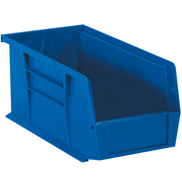 10 7/8 x 4 1/8 x 4 Blue Plastic Bin Boxes  12/Case