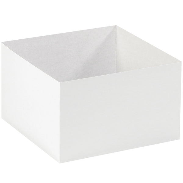 10 x 10 x 6 White Deluxe Gift Box Bottoms 50/Case