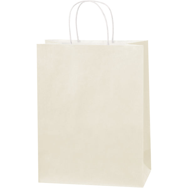 10 x 5 x 13 French Vanilla Tinted Shopping Bags 250/Case