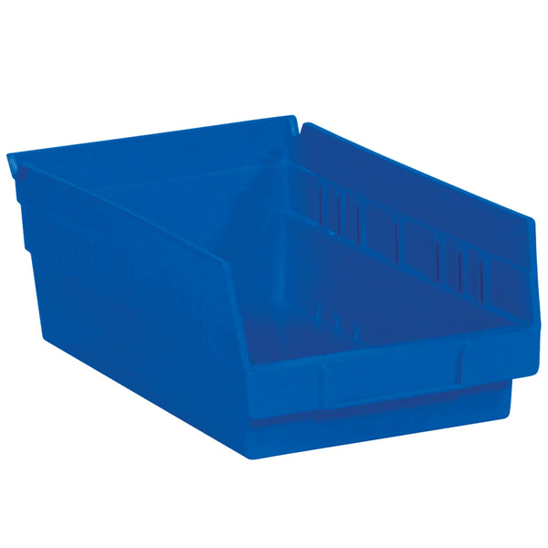 11 5/8 x 6 5/8 x 4 Blue Plastic Shelf Bin Boxes 30/Case