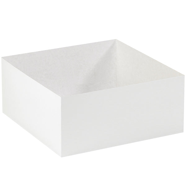 14 x 14 x 6 White Deluxe Gift Box Bottoms 50/Case
