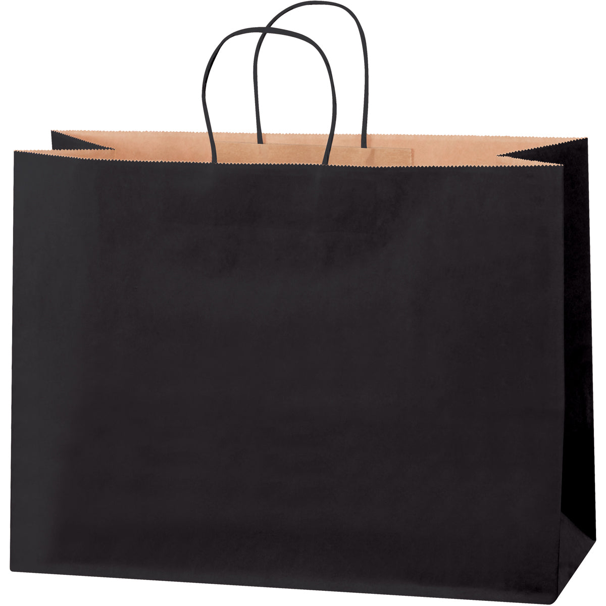 16 x 6 x 13 Black Shopping Bags w/ Handles