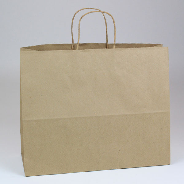 16 x 6 x 13 Kraft Shopping Bags w/ Handles 250/Case