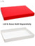 9-5/8 x 6-1/8 x 1-1/8 Red 1 lb. Rectangular Candy Box LID 250/Case