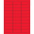 2 5/8 x 1" Fluorescent Red Removable Rectangle Laser Labels 3000/Case