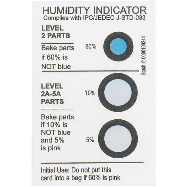 2 x 3" 5-10-60% Humidity Indicators 125/Case