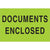 2 x 3" - "Documents Enclosed" (Fluorescent Green) Labels 500/Roll