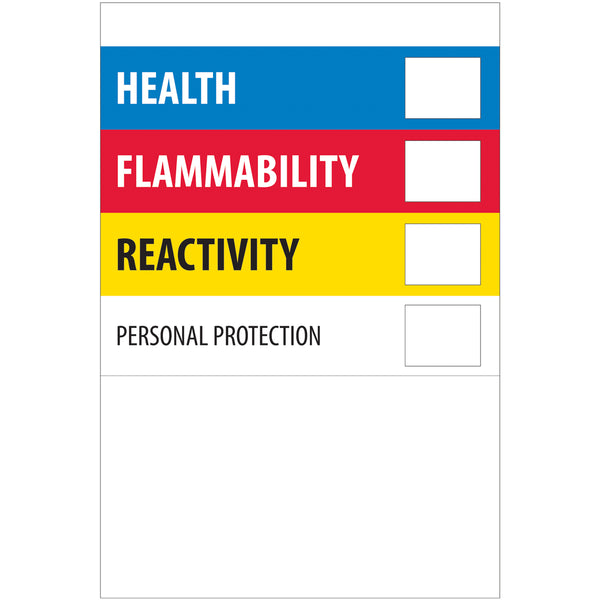 2 x 3" - "Health Flammability Reactivity" 500/Roll