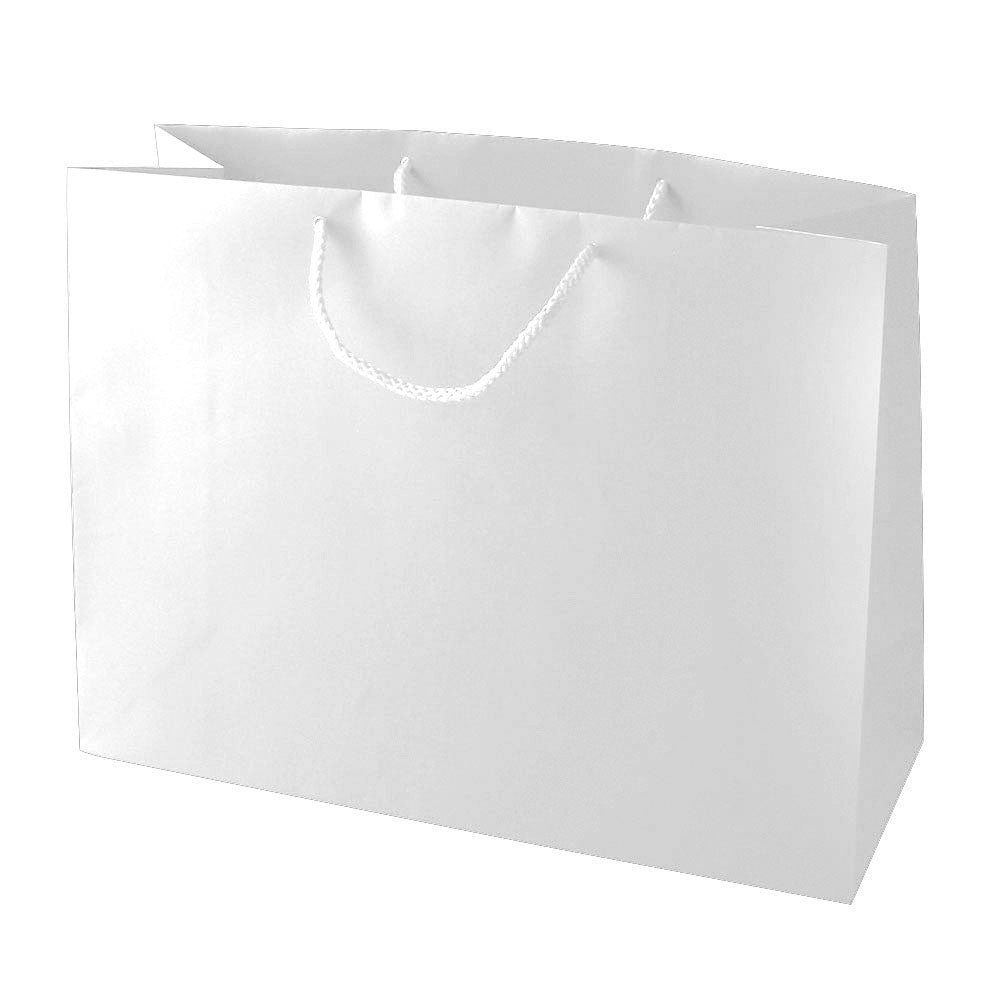 Matte White Paper Eurotote Bags