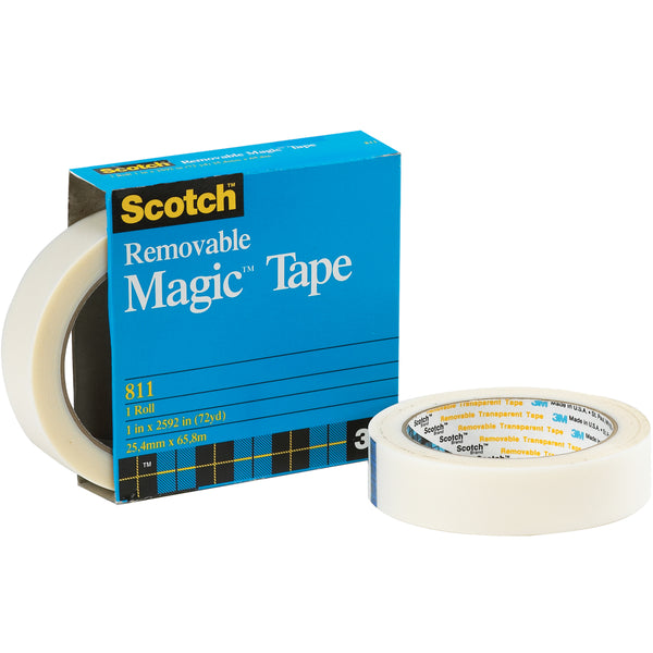 1" x 72 yds. Scotch 811 Magic Tape (Removable)