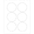 3" White Circle Laser Labels 600/Case