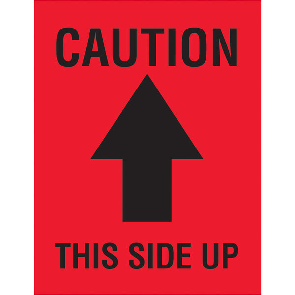 3 x 4" - "Caution - This Side Up" Arrow Labels 500/Roll