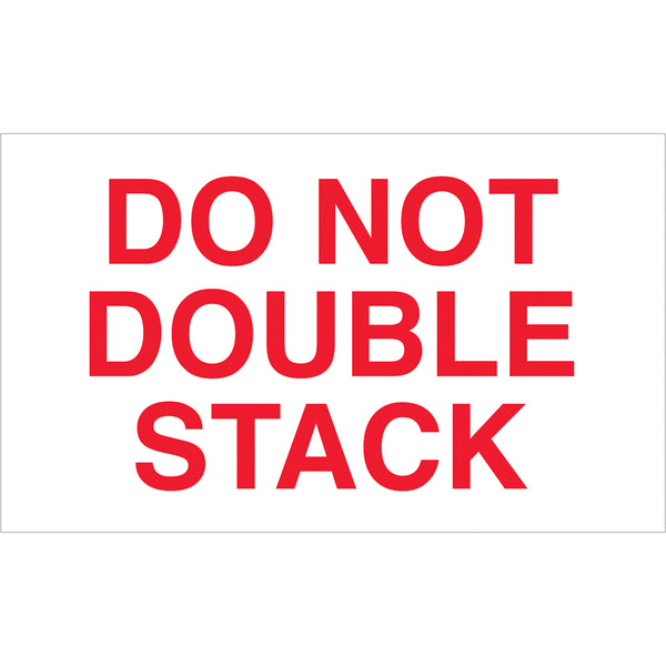 3 x 5" - "Do Not Double Stack" Labels 500/Roll