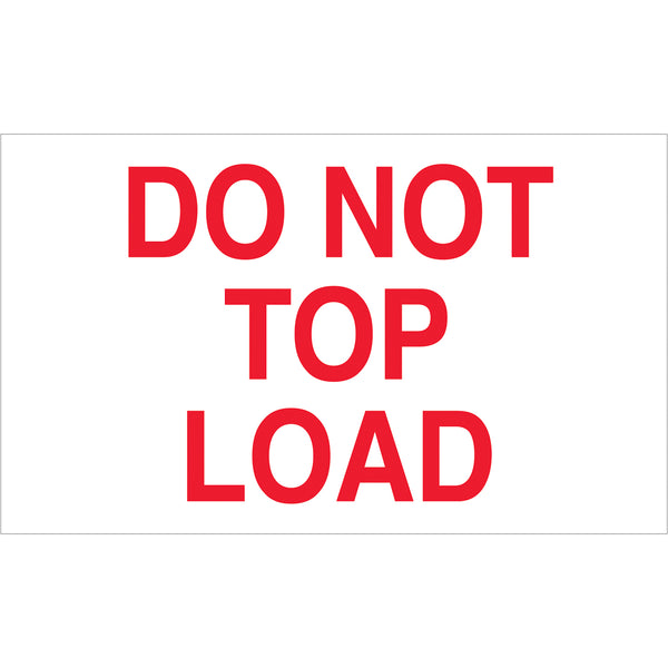 3 x 5" - "Do Not Top Load" Labels 500/Roll