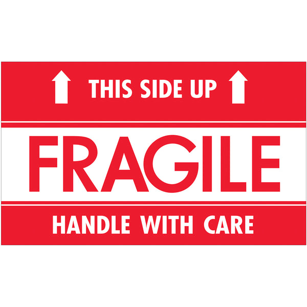 Fragile (Up Arrows) Labels (3 x 4) 500/Roll