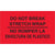 3 x 5" - "No Romper La Envoltura De Plastico" (Fluorescent Red) Bilingual Labels 500/Roll