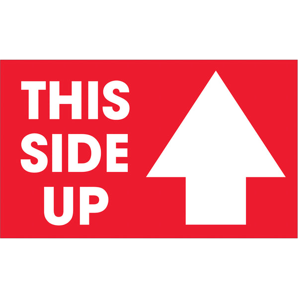 3 x 5" - "This Side Up" Arrow Labels 500/Roll