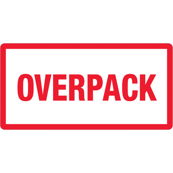 3 x 6" - "Overpack" Labels 500/Roll
