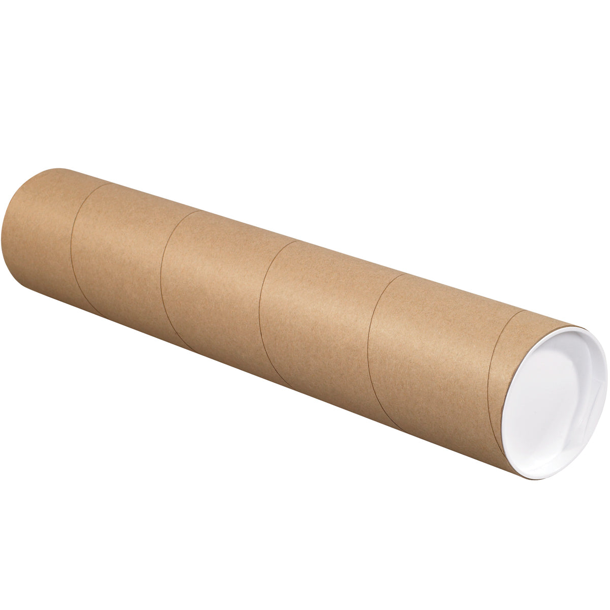 4 x 30 Brown Mailing Tubes With End Caps .080 Gauge