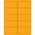 4 x 2" Fluorescent Orange Removable Rectangle Laser Labels 1000/Case