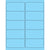 4 x 2" Fluorescent Pastel Blue Removable Rectangle Laser Labels 1000/Case
