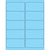 4 x 2" Fluorescent Pastel Blue Removable Rectangle Laser Labels 1000/Case