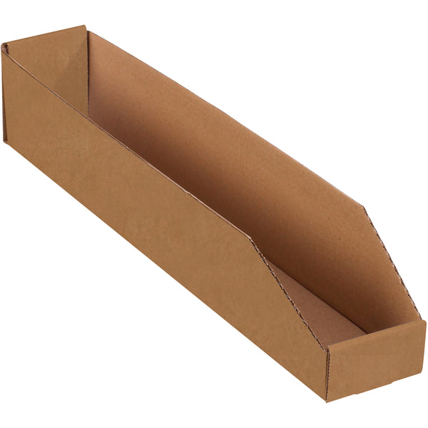 4 x 24 x 4 1/2 Kraft Open-Top Corrugated Bin Box 50/Bundle