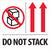 Do Not Stack Pictorial Labels (3 x 4) 500/Roll