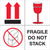 4 x 4" - "Fragile - Do Not Stack" Labels 500/Roll