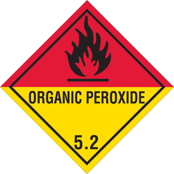 Organic Peroxide D.O.T. Labels (4 x 4) 500/Roll