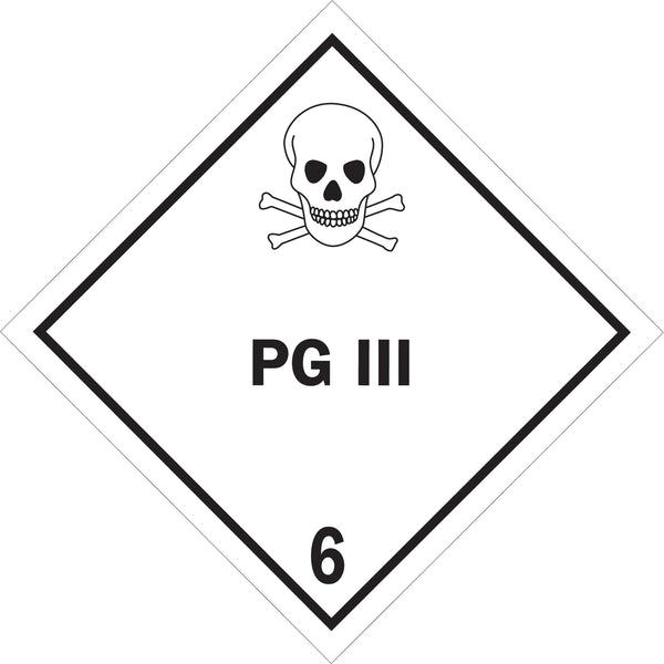 4 x 4" - "PG III - 6" Labels 500/Roll