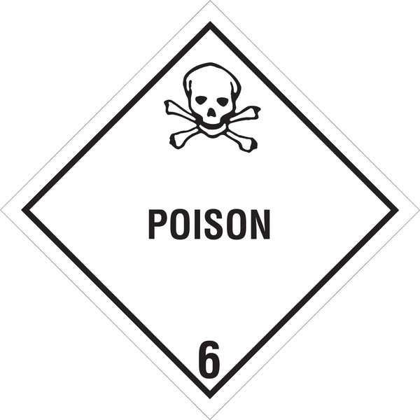 Poison D.O.T. Labels (4 x 4) 500/Roll