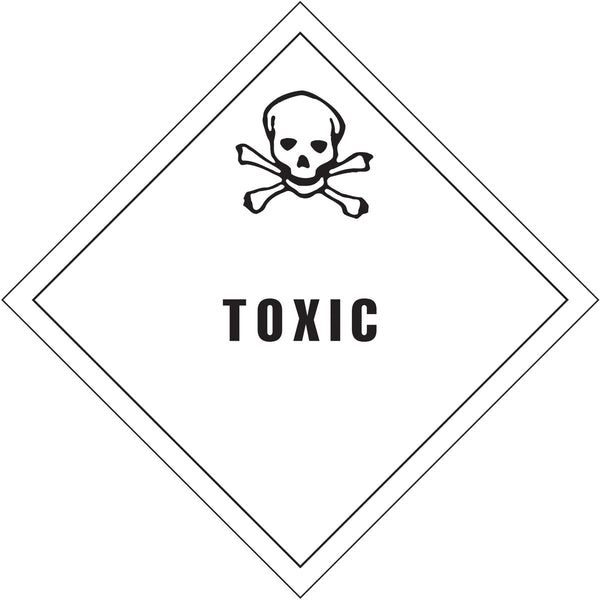 4 x 4" - "Toxic" Labels 500/Roll