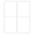 4 x 5" White Removable Rectangle Laser Labels 400/Case