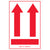 (2 Red Up Arrows over Red Bar) Labels (4 x 6) 500/Roll