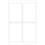 4 x 6" Glossy White Rectangle Laser Labels 400/Case