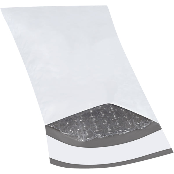 4 x 8 - #000 Self-Seal White Poly Bubble Mailers - 25/Case