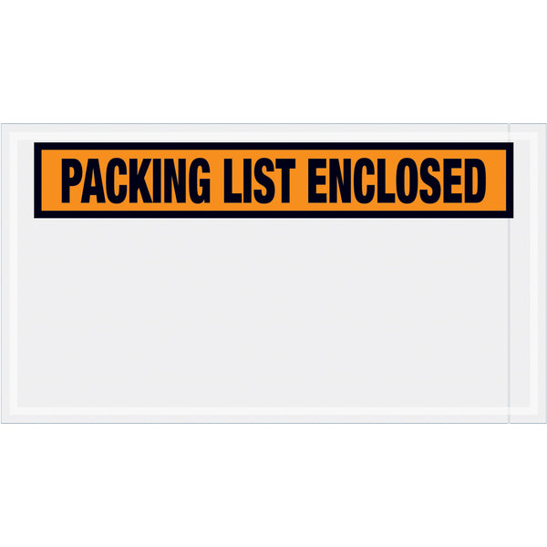 5-1/2 x 10 Packing List Enclosed Envelopes (Panel Face) - ORANGE 1000/Case