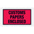 5 1/2 x 10 Red Customs Papers Enclosed Envelopes 1000/Case