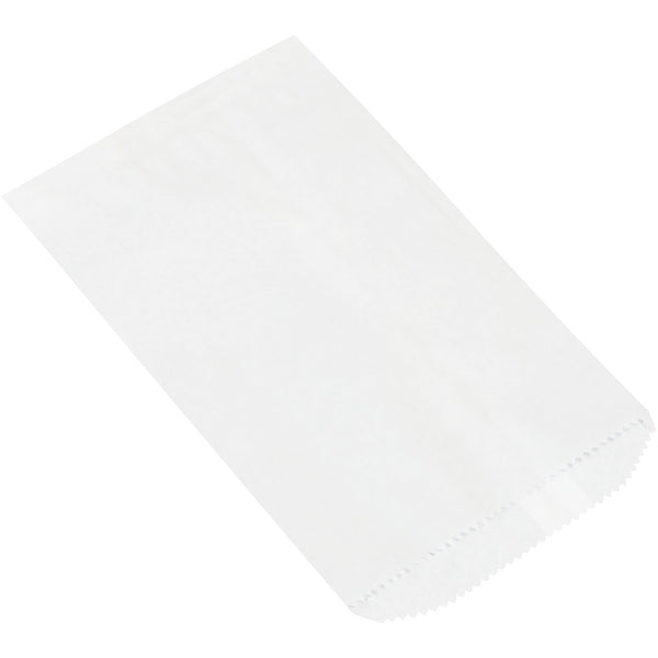 6 1/4 x 9 1/4 White Flat Merchandise Bags 3000/Case