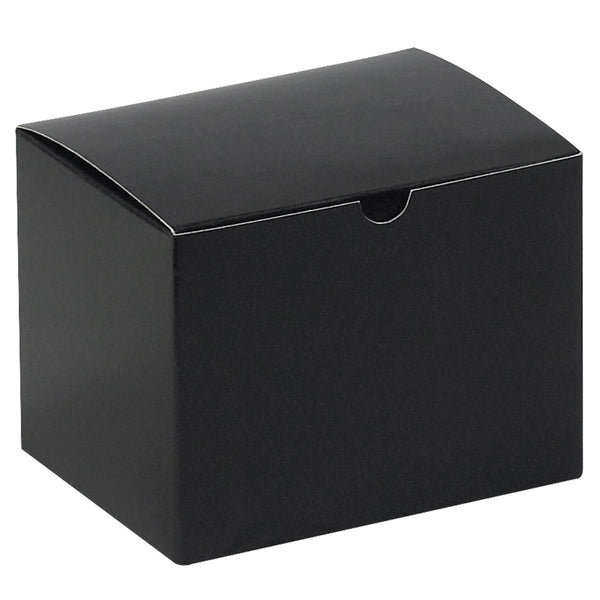 6 x 4 1/2 x 4 1/2 Black Gloss Gift Box 100/Case