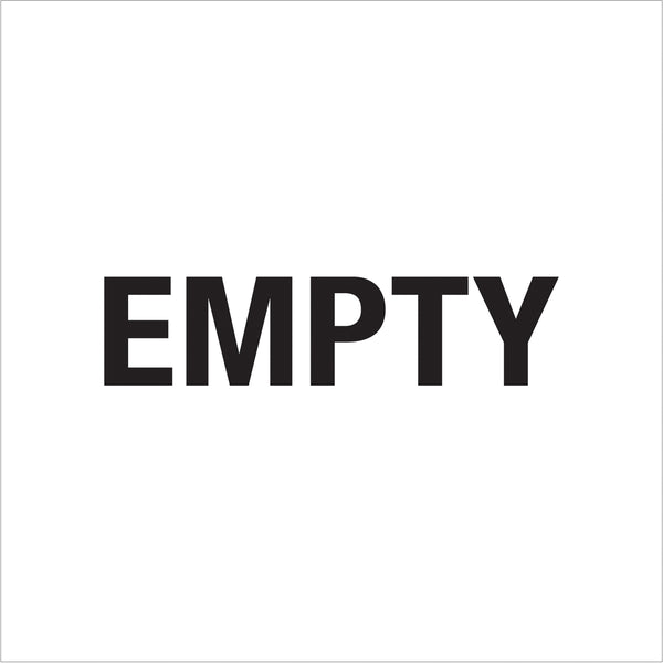 6 x 6" - "Empty" Labels 500/Roll