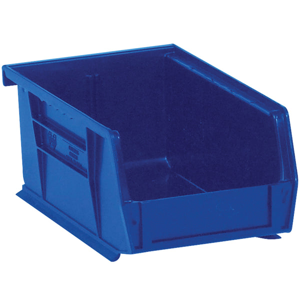 7 3/8 x 4 1/8 x 3 Blue Plastic Bin Boxes  24/Case