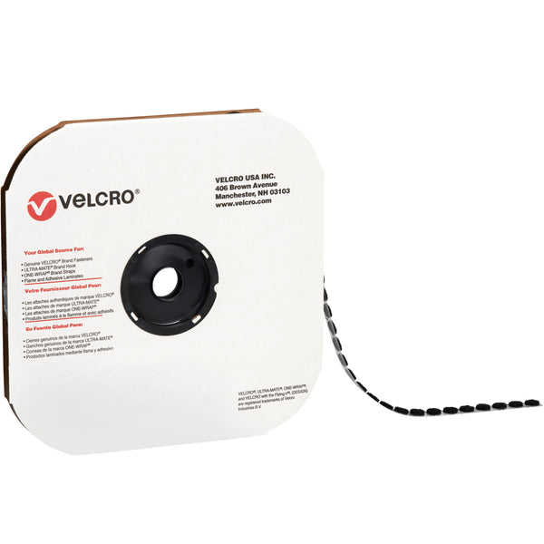 1 3/8" - Loop - Black VELCRO Brand Tape - Individual Dots 600/Case