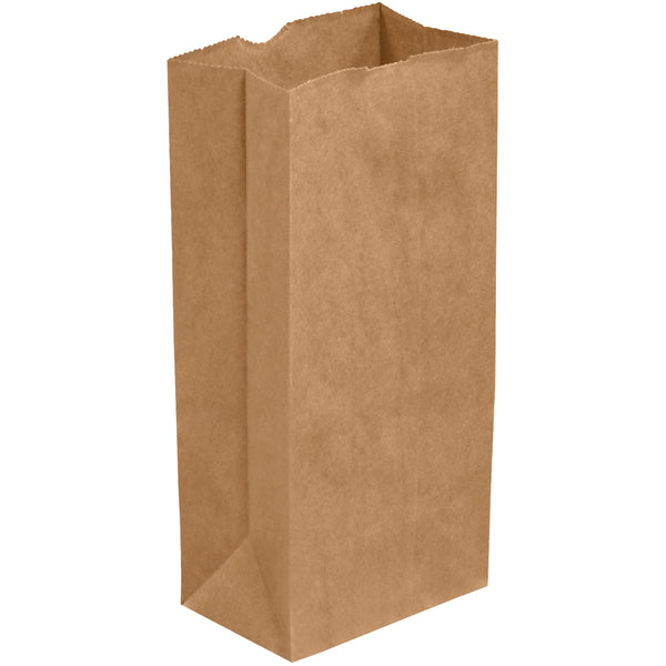 8 1/4 x 5 1/4 x 18 Kraft Paper Grocery Bags 500/Case