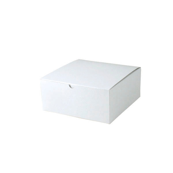 8 x 8 x 3 1/2 White Gloss Gift Box 100/Case